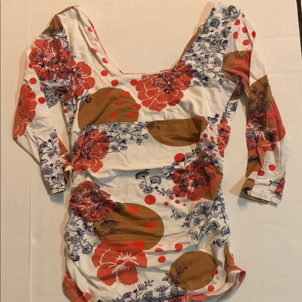 CAbi Multicolor Floral Long Sleeve Top